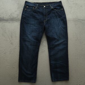 Levi's 514 Jeans Mens Fits 38x30 (Hemmed) Blue Straight Fit 100% Cotton Denim